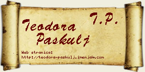 Teodora Paskulj vizit kartica